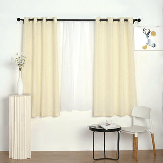 Experience the Luxury of Handmade Ivory Faux Linen Curtains