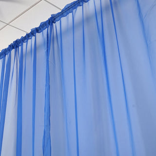 Transform Your Space with Royal Blue Sheer Organza Curtains