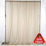 Natural Fire Retardant Sheer Organza Premium Curtain Panel Backdrops With Rod Pockets - 10ftx10ft