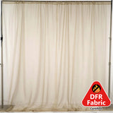 Natural Fire Retardant Sheer Organza Premium Curtain Panel Backdrops With Rod Pockets - 10ft#whtbkgd