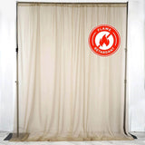 Natural Fire Retardant Sheer Organza Premium Curtain Panel Backdrops With Rod Pockets - 10ftx10ft