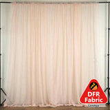 2 Pack Blush Sheer Chiffon Event Curtain Drapes, Durable Flame Resistant Premium Organza Backdrop Event Panels With Rod Pockets - 10ftx10ft