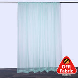 Dusty Sage Fire Retardant Sheer Organza Premium Curtain Panel Backdrops With Rod Pockets - 10ftx10ft