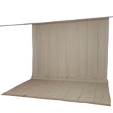 Beige curtain backdrop with floor panel for photography studio