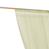 Premium Dusty Sage Green Chiffon Curtain Panel, Backdrop Ceiling Drapery With Rod Pocket