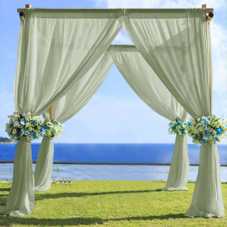 <h3 style="margin-left:0px;"><strong>Sophisticated Draping With Premium Dusty Sage Green Chiffon Curtain Panel</strong>