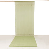 Premium Dusty Sage Green Chiffon Curtain Panel, Backdrop Ceiling Drapery With Rod Pocket