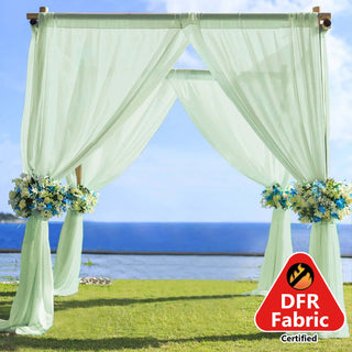 Elegant Sage Green Chiffon Curtain Panel for a Touch of Grace