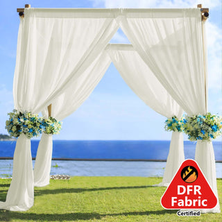 Elegant Ivory Chiffon Curtain Panel for a Touch of Grace