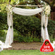 5ftx14ft Premium Ivory Chiffon Curtain Panel, Backdrop Ceiling Drapery With Rod Pocket