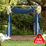 5ftx14ft Premium Navy Blue Chiffon Curtain Panel, Backdrop Ceiling Drapery With Rod Pocket