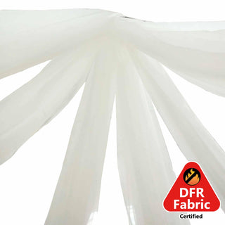 Add Elegance to Your Event with Ivory Sheer Fire Retardant Ceiling Drape Curtain Panels