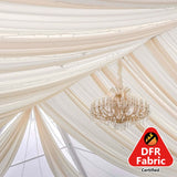 10ftx20ft Nude Sheer Durable Flame Resistant Ceiling Drape Curtain Panels