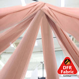 10ftx30ft Dusty Rose Sheer Ceiling Drape Curtain Panels Durable Flame Resistant Fabric