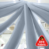 10ftx30ft Dusty Blue Sheer Ceiling Drape Curtain Panels Durable Flame Resistant Fabric