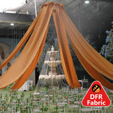 10ftx30ft Gold Sheer Ceiling Drape Curtain Panels Durable Flame Resistant Fabric