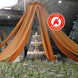 10ftx30ft Gold Sheer Ceiling Drape Curtain Panels Durable Flame Resistant Fabric