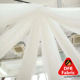 10ftx30ft Ivory Sheer Ceiling Drape Curtain Panels Durable Flame Resistant Fabric