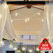 10ftx30ft Ivory Sheer Ceiling Drape Curtain Panels Durable Flame Resistant Fabric