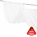 10ftx30ft White Sheer Ceiling Drape Curtain Panels Durable Flame Resistant Fabric