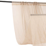 Premium Natural Chiffon Curtain Panel, Backdrop Ceiling Drapery With Rod Pocket