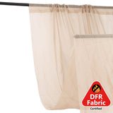 Premium Natural Chiffon Curtain Panel, Backdrop Ceiling Drapery With Rod Pocket