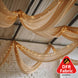 Premium Natural Chiffon Curtain Panel, Backdrop Ceiling Drapery With Rod Pocket