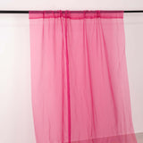 Premium Fuchsia Chiffon Curtain Panel, Backdrop Ceiling Drapery With Rod Pocket