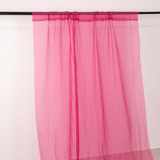 <h3 style="margin-left:0px;"><strong>Embrace the Elegance of Premium Fuchsia Chiffon Curtain Panels</strong>