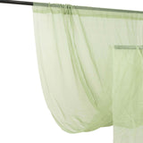 Premium Sage Green Chiffon Curtain Panel, Backdrop Ceiling Drapery With Rod Pocket