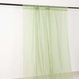 Premium Sage Green Chiffon Curtain Panel, Backdrop Ceiling Drapery With Rod Pocket