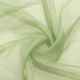 Premium Sage Green Chiffon Curtain Panel, Backdrop Ceiling Drapery With Rod Pocket#whtbkgd