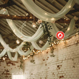 Premium Sage Green Chiffon Curtain Panel, Backdrop Ceiling Drapery With Rod Pocket