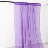 Premium Purple Chiffon Curtain Panel, Backdrop Ceiling Drapery With Rod Pocket