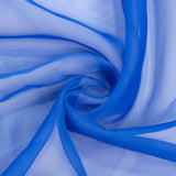 Premium Royal Blue Chiffon Curtain Panel, Backdrop Ceiling Drapery With Rod Pocket#whtbkgd