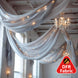 Premium Silver Chiffon Curtain Panel, Backdrop Ceiling Drapery With Rod Pocket