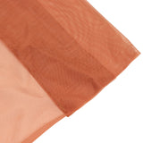 Premium Terracotta (Rust) Chiffon Curtain Panel, Backdrop Ceiling Drapery With Rod Pocket