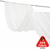 10ftx40ft Ivory Sheer Ceiling Drape Curtain Panels Durable Flame Resistant Fabric