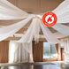 10ftx40ft White Sheer Ceiling Drape Curtain Panels Durable Flame Resistant Fabric