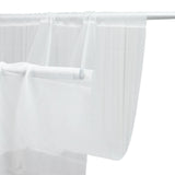 Sheer white curtain draping elegantly on a rod. #whtbkgd