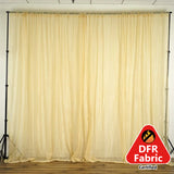 2 Pack Champagne Sheer Chiffon Event Curtain Drapes, Durable Flame Resistant Premium Organza Backdrop Event Panels With Rod Pockets - 10ftx10ft