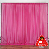 2 Pack Fuchsia Sheer Chiffon Event Curtain Drapes, Durable Flame Resistant Premium Organza Backdrop Event Panels With Rod Pockets - 10ftx10ft