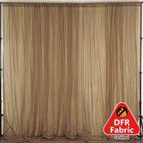 2 Pack | Gold Fire Retardant Sheer Organza Premium Curtain Panel Backdrops With Rod Pockets - 10ft