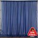 Navy Blue Fire Retardant Sheer Organza Premium Curtain Panel Backdrops With Rod Pockets - 10ftx10ft