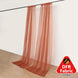 2 Pack Terracotta (Rust) Durable Flame Resistant Sheer Curtain