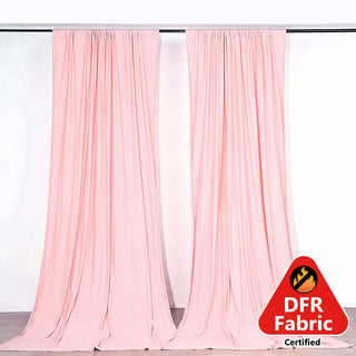 Elegant Blush Scuba Polyester Curtain Panel for Stunning Backdrops