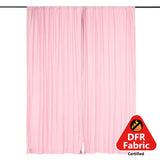 2 Pack Blush Scuba Polyester Curtain Panel Durable Flame Resistant Backdrops Wrinkle Free