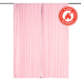 2 Pack Blush Scuba Polyester Curtain Panel Durable Flame Resistant Backdrops Wrinkle Free