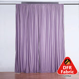 2 Pack Violet Amethyst Durable Flame Resistant Scuba Polyester Curtain Panel Backdrops