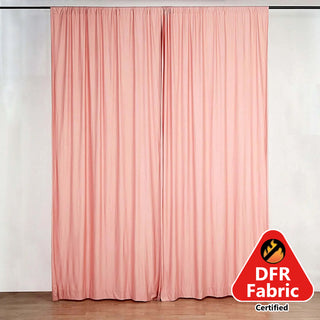 Elevate Your Event Decor with Dusty Rose Scuba Polyester Curtains